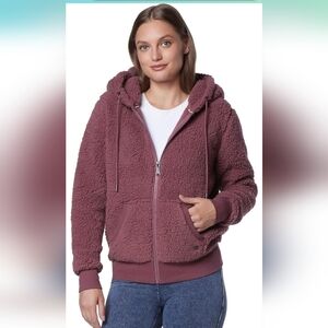Marc N.Y Andrew Marc Performance Full zip Hooded jacket. (Teddy Fleece) Size XL